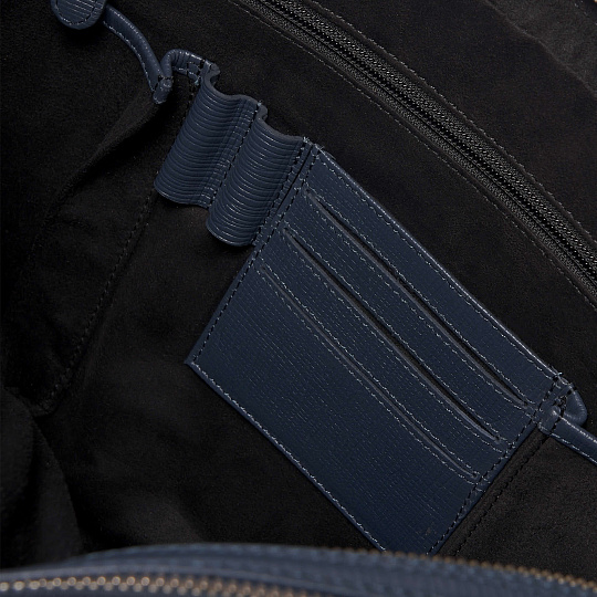 Деловая сумка Dr.Koffer из натуральной кожи синяя