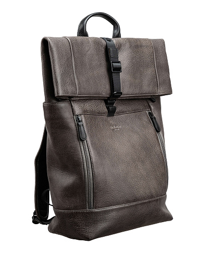 Рюкзак Dr. Koffer из натуральной кожи серый