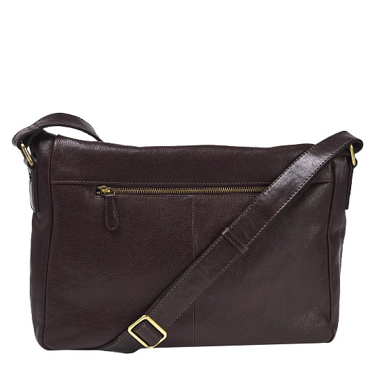 Сумка через плечо Dr.Koffer из натуральной кожи коричневая