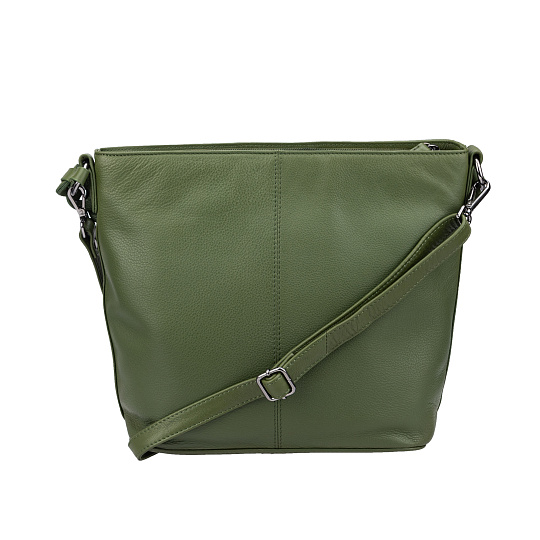 Женская сумка Dr.Koffer из натуральной кожи зеленая