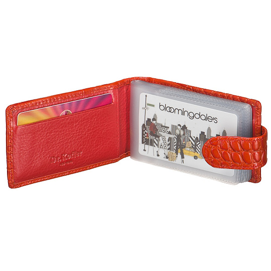 Визитница Dr.Koffer из натуральной кожи красная