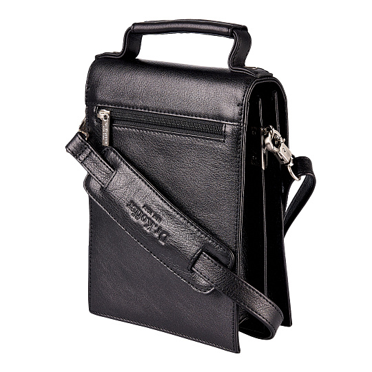 Сумка через плечо Dr.Koffer из натуральной кожи черная