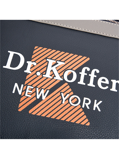 Сумка через плечо Dr.Koffer из натуральной кожи синяя