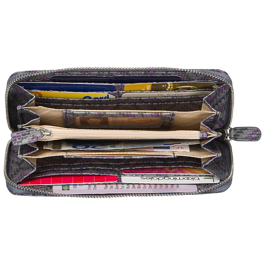 Портмоне Dr.Koffer из натуральной кожи серое