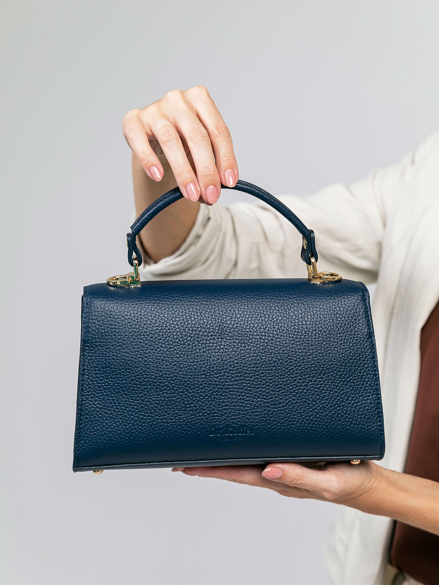 Женская сумка Dr.Koffer из натуральной кожи синяя