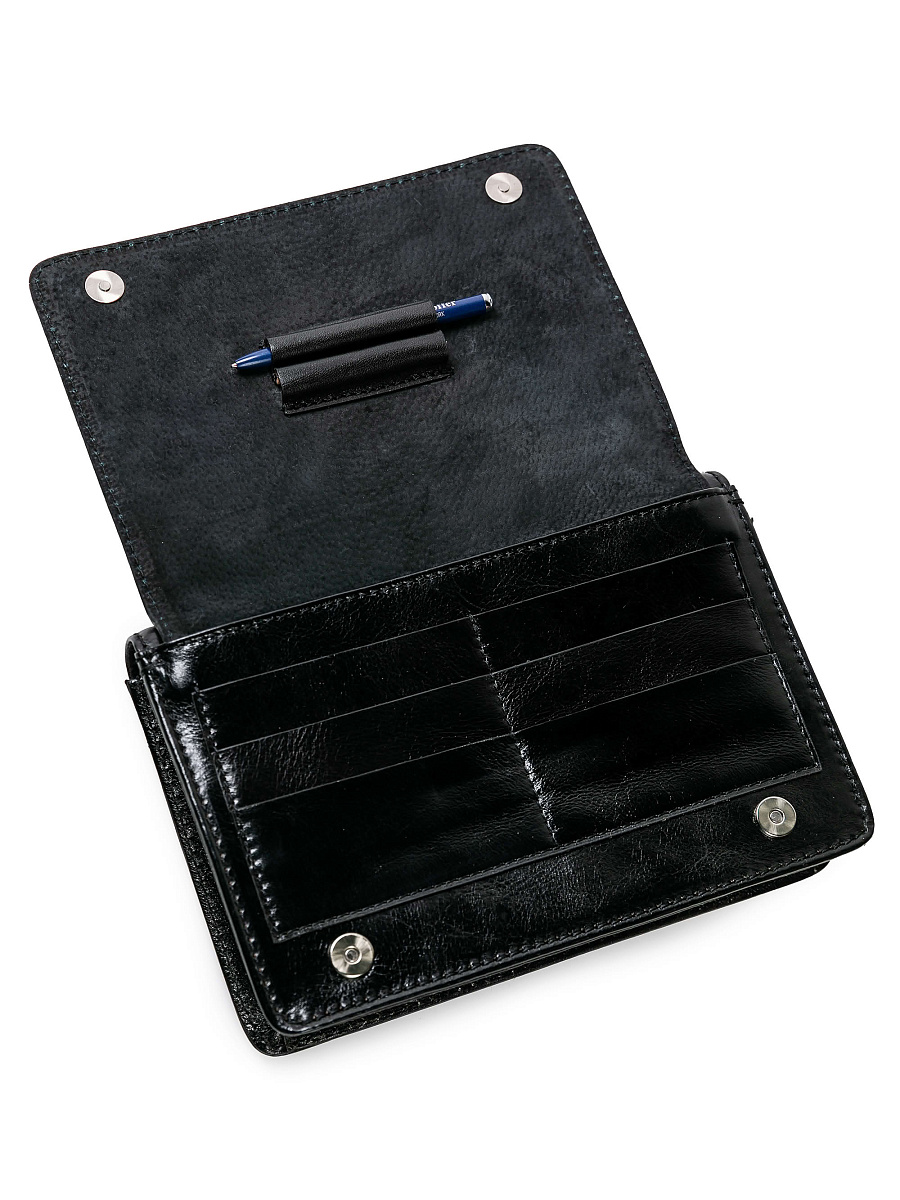 Сумка барсетка из натуральной кожи Dr. Koffer черная