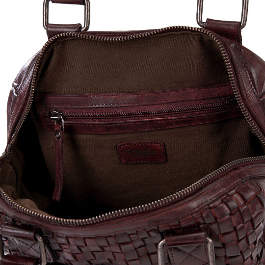 Сумка через плечо Dr.Koffer из натуральной кожи красная