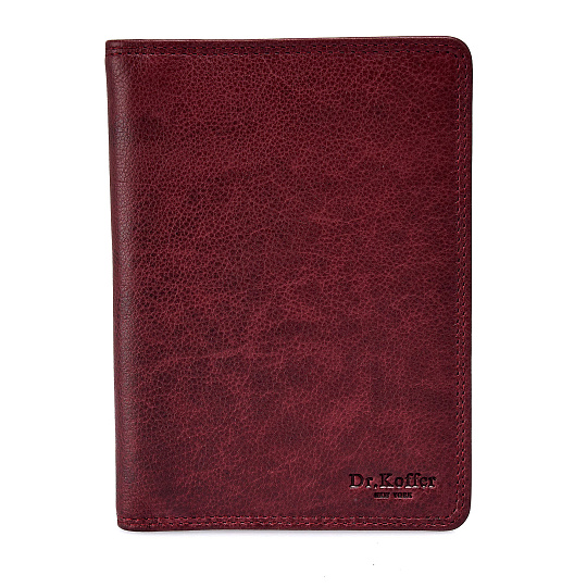 Портмоне Dr.Koffer из натуральной кожи бордовый
