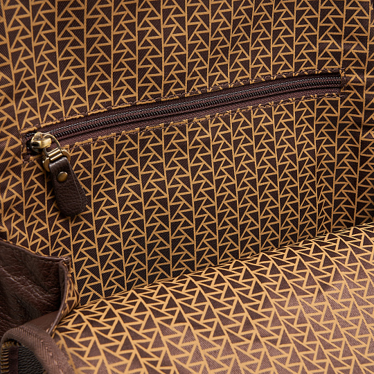 Рюкзак Dr.Koffer из натуральной кожи темно-коричневый