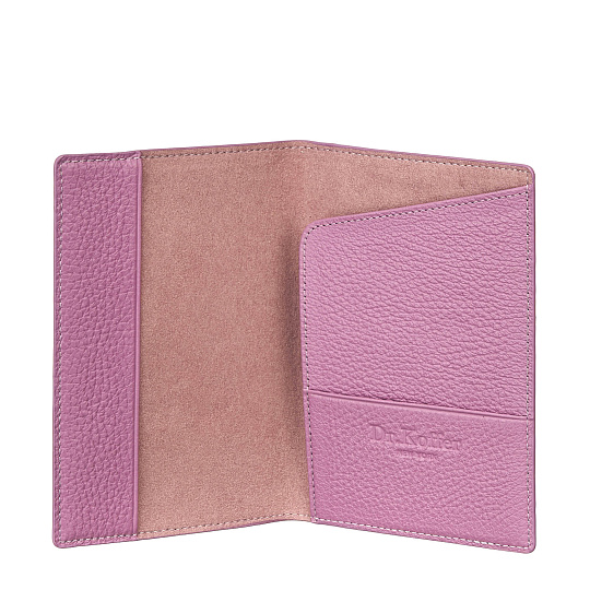 Обложка для паспорта Dr.Koffer из натуральной кожи розовая