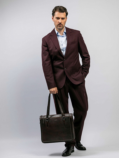 Женская сумка Dr.Koffer из натуральной кожи коричневая