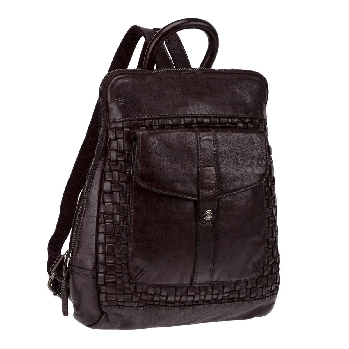 Рюкзак Dr.Koffer из натуральной кожи темно-коричневый