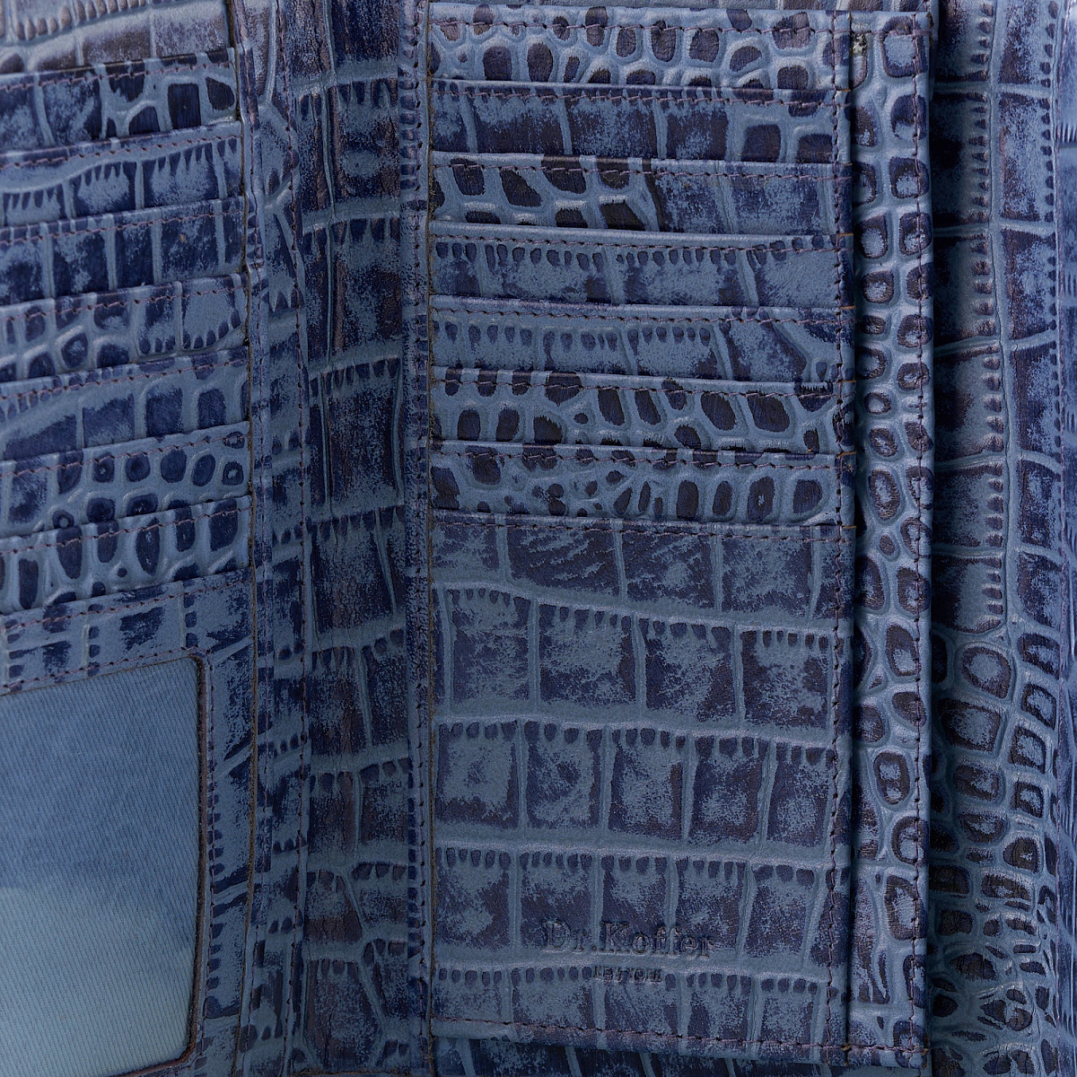 Портмоне Dr.Koffer из натуральной кожи синее