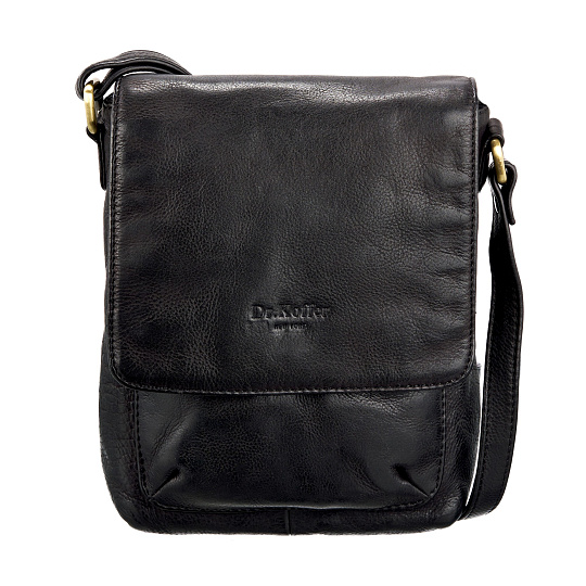 Сумка через плечо Dr.Koffer из натуральной кожи черная