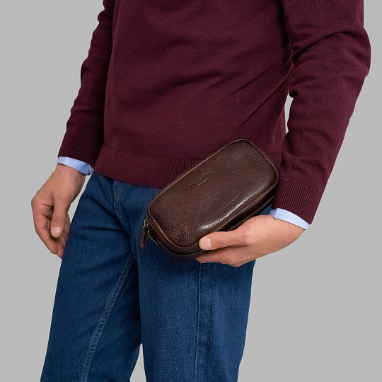 Несессер Dr.Koffer из натуральной кожи коричневый