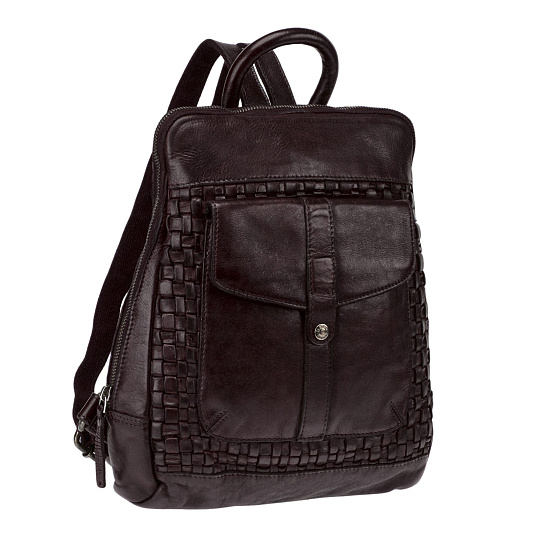 Рюкзак Dr.Koffer из натуральной кожи темно-коричневый