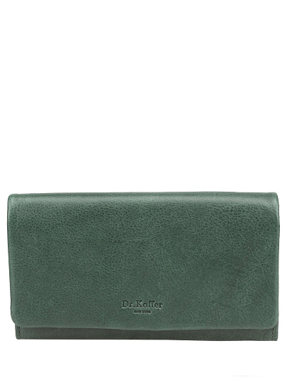 Кошелек Dr.Koffer из натуральной кожи зелёный