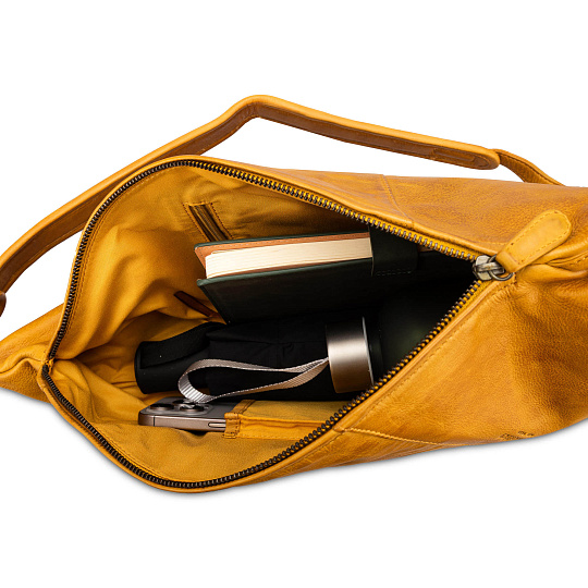 Рюкзак Dr.Koffer из натуральной кожи желтый