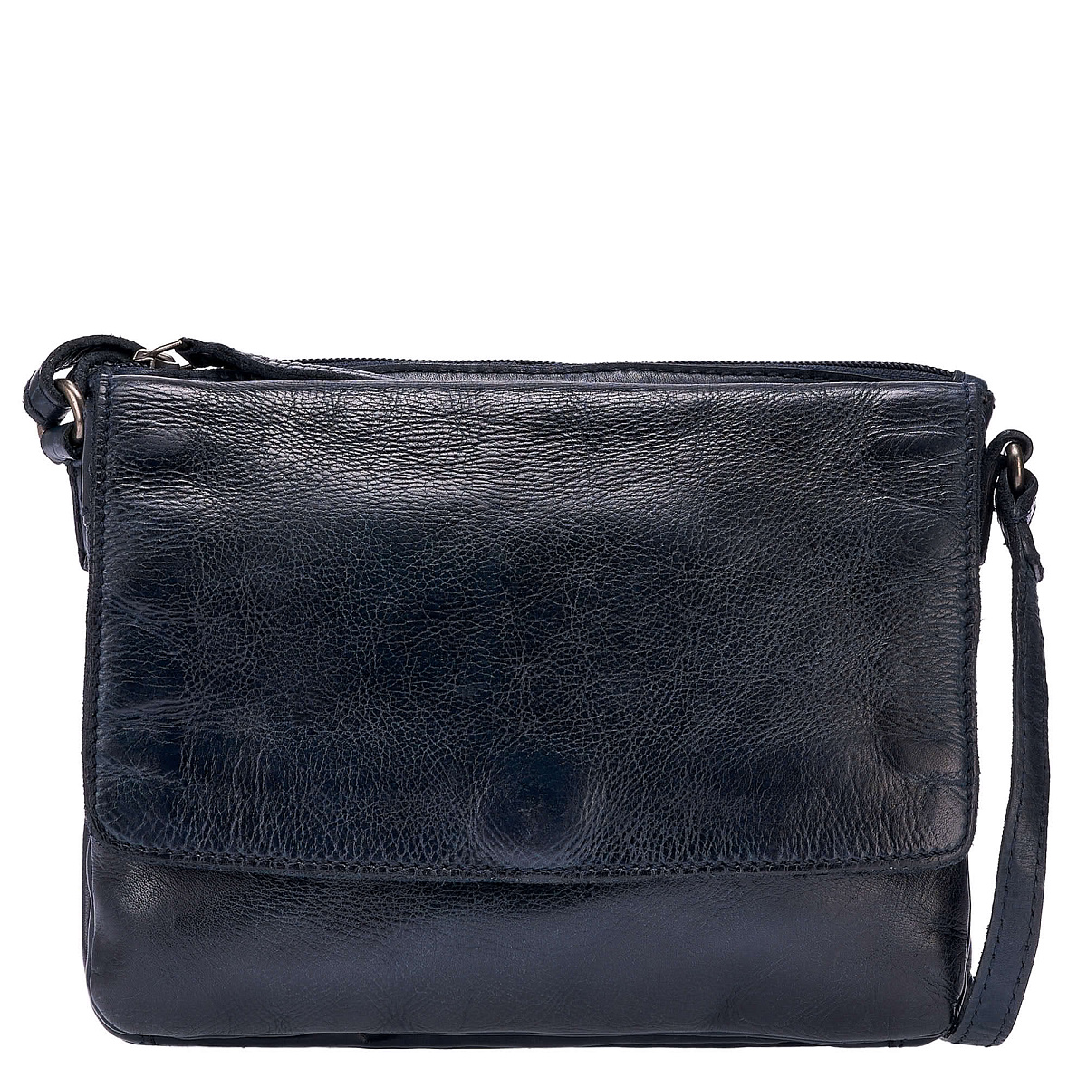 Сумка через плечо Dr.Koffer из натуральной кожи синяя