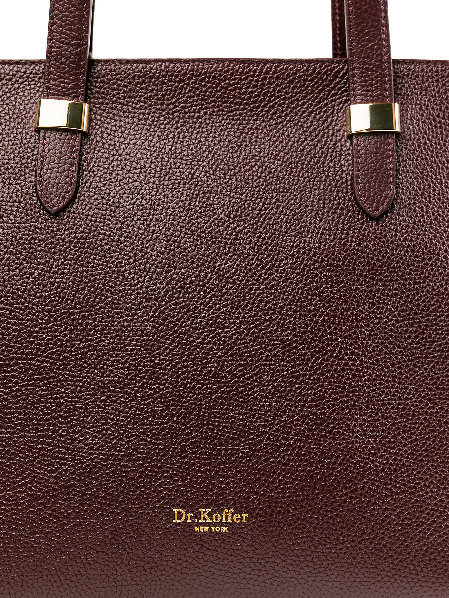 Женская сумка Dr.Koffer из натуральной кожи фиолетовая