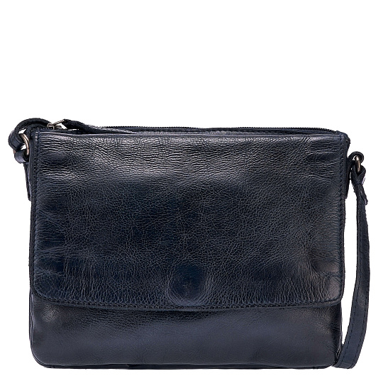 Сумка через плечо Dr.Koffer из натуральной кожи синяя