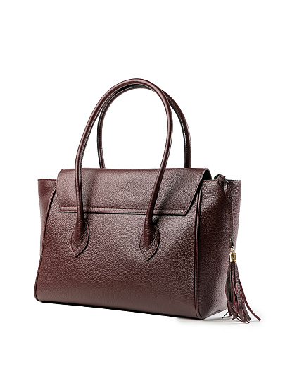 Женская сумка Dr.Koffer из натуральной кожи бордовая