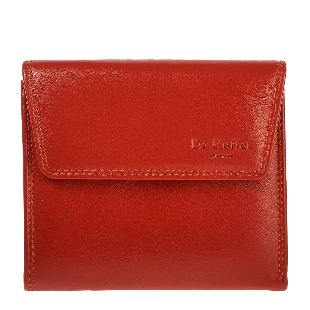Портмоне Dr.Koffer из натуральной кожи оранжевое
