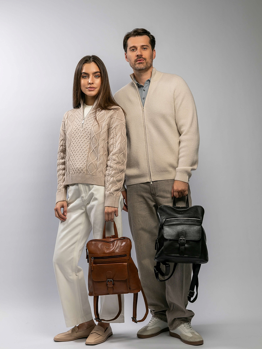 Рюкзак Dr.Koffer из натуральной кожи коричневый