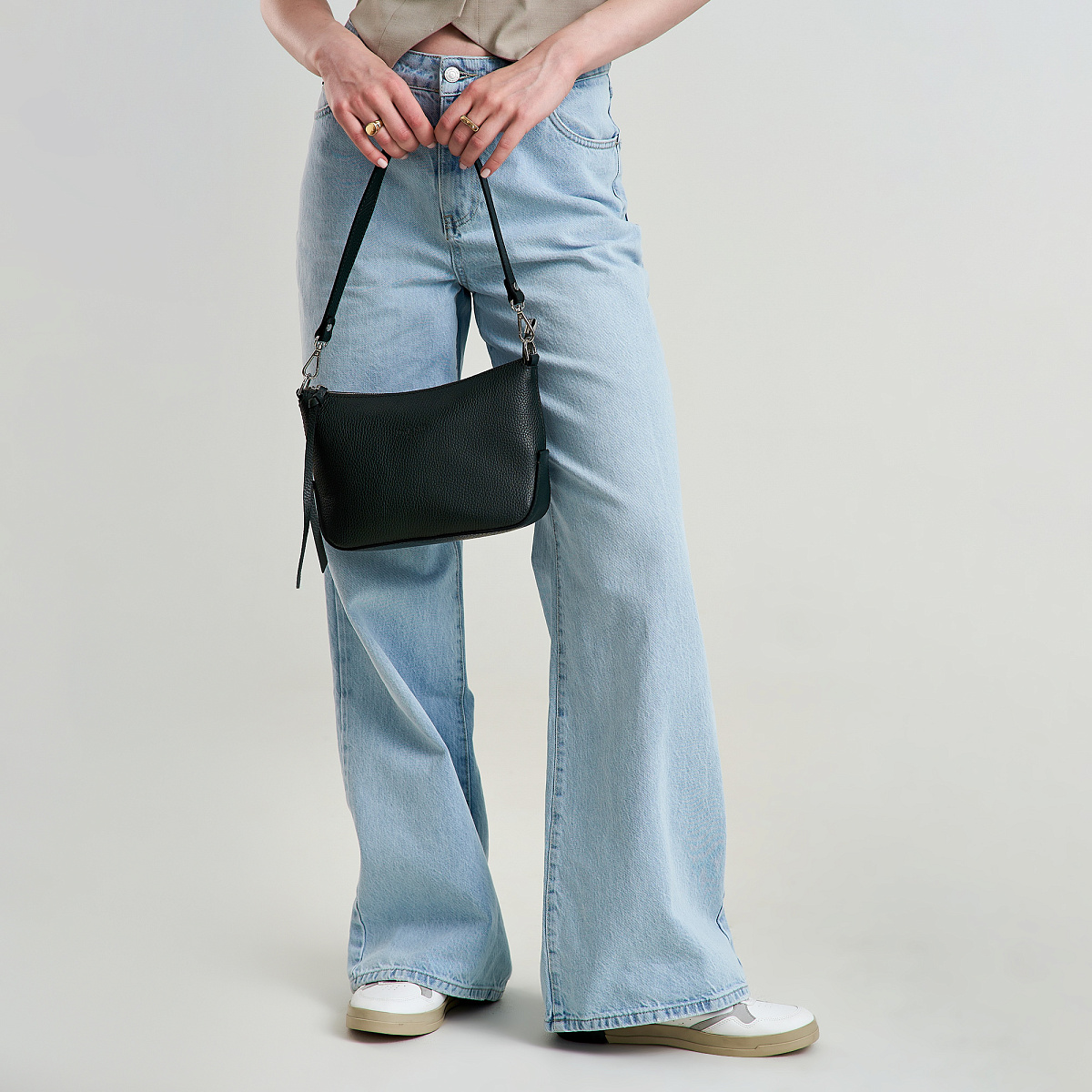 Женская сумка Dr. Koffer из натуральной кожи зеленая