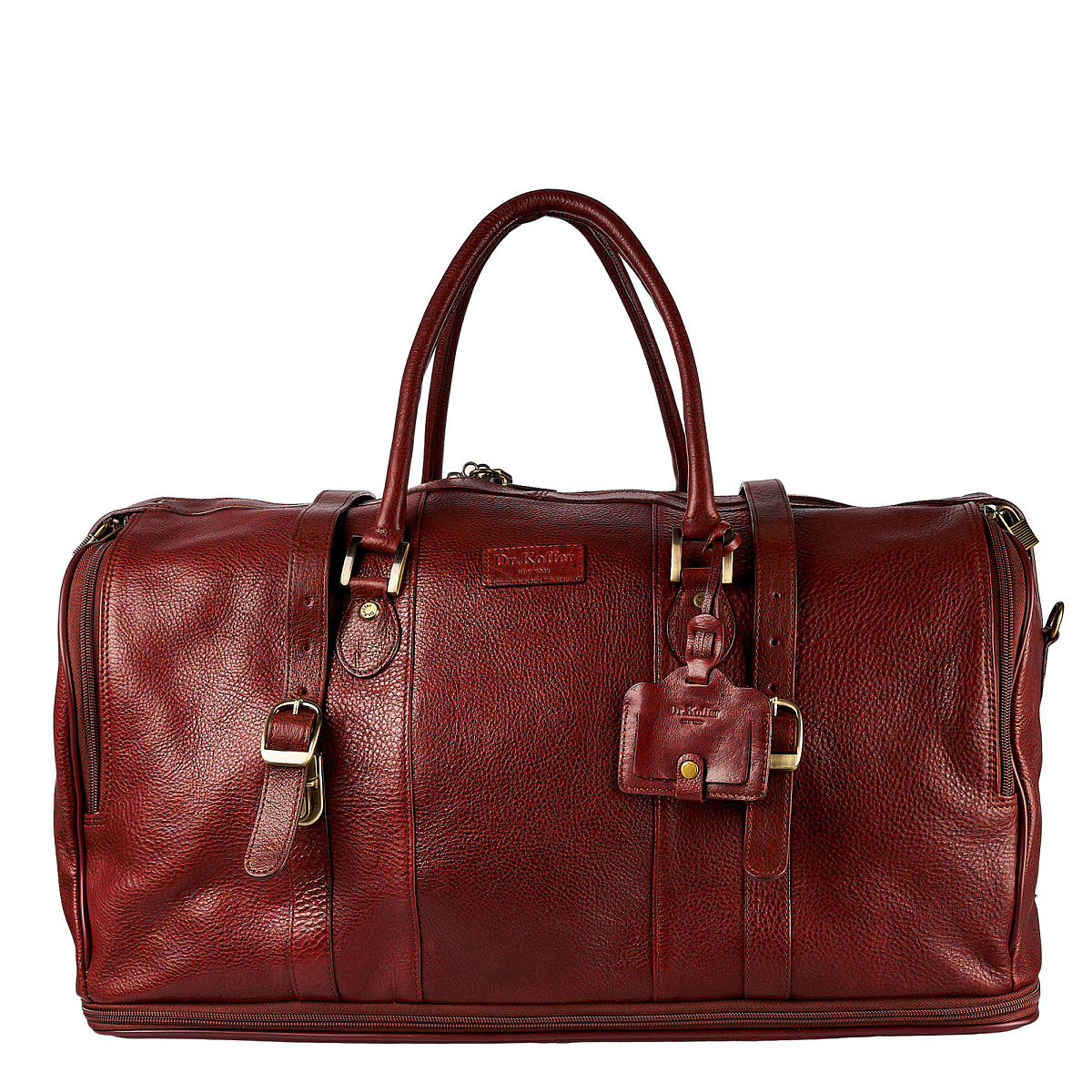 Сумка дорожная Dr.Koffer из натуральной кожи коричневая