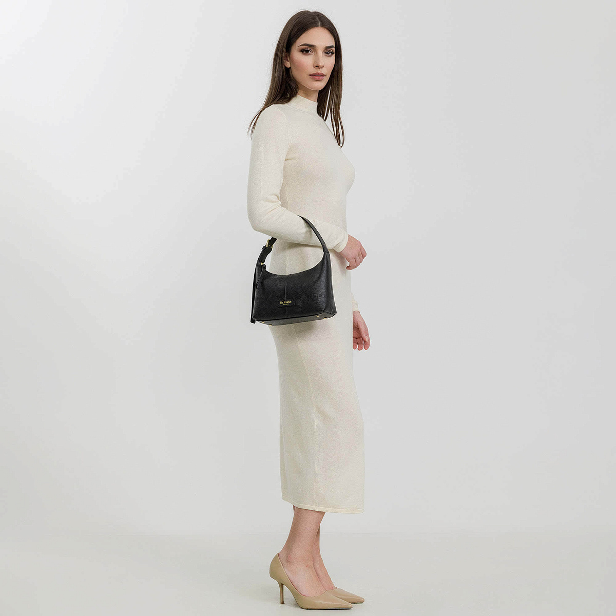 Женская сумка  Dr. Koffer из натуральной кожи черная