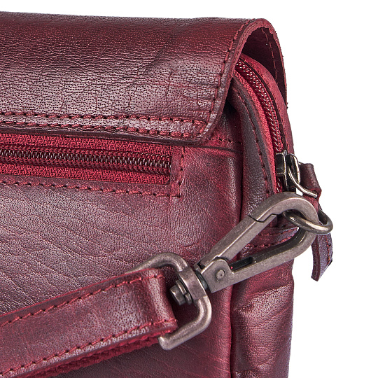 Женская сумка Dr. Koffer из натуральной кожи бордовая