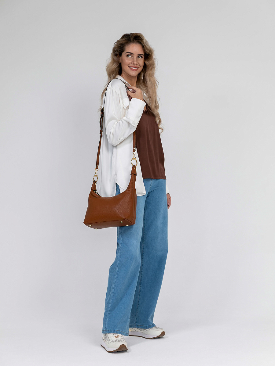 Женская сумка Dr.Koffer из натуральной кожи коричневая