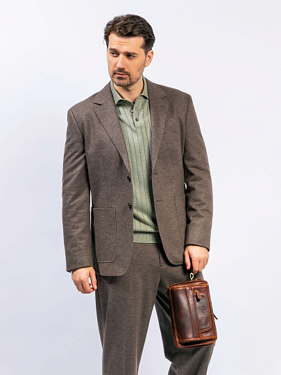 Сумка-визитка Dr. Koffer из натуральной кожи коричневая