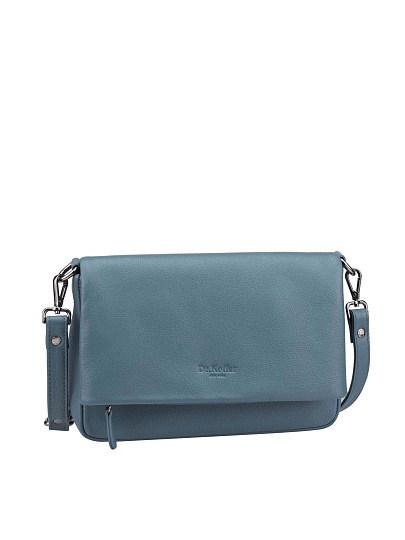 Женская сумка Dr.Koffer из натуральной кожи голубая