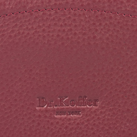 Очечник Dr.Koffer из натуральной кожи красный