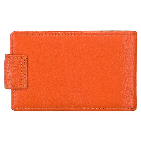 Визитница Dr.Koffer из натуральной кожи оранжевая