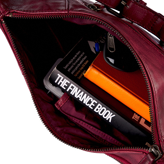 Рюкзак Dr.Koffer из натуральной кожи бордовый