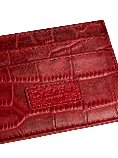 Кредитница Dr.Koffer из натуральной кожи красная