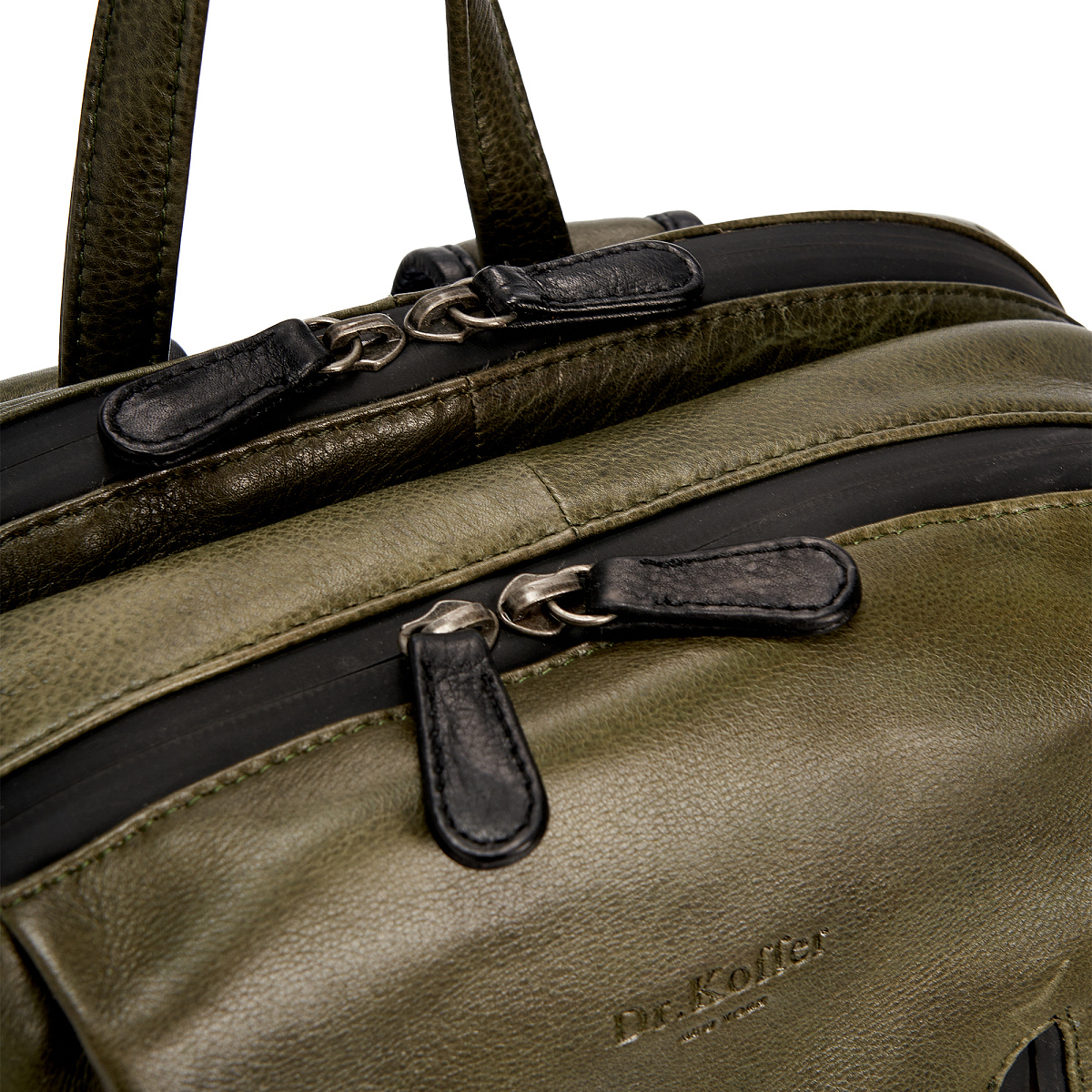 Рюкзак Dr.Koffer из натуральной кожи зеленый