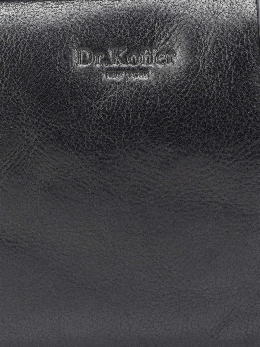 Сумка-визитка Dr. Koffer из натуральной кожи черная