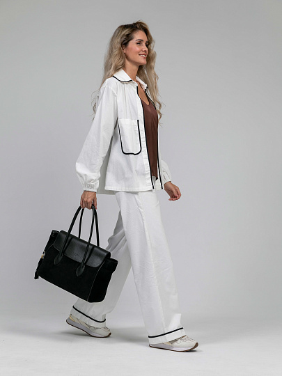 Женская сумка Dr.Koffer из натуральной кожи черная