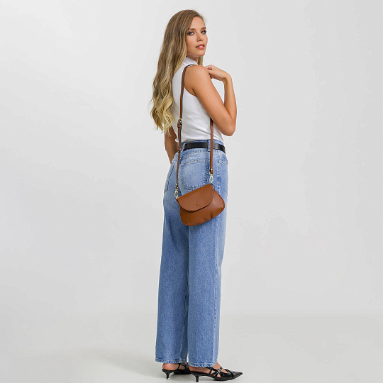 Женская сумка Dr. Koffer из натуральной кожи коричневая