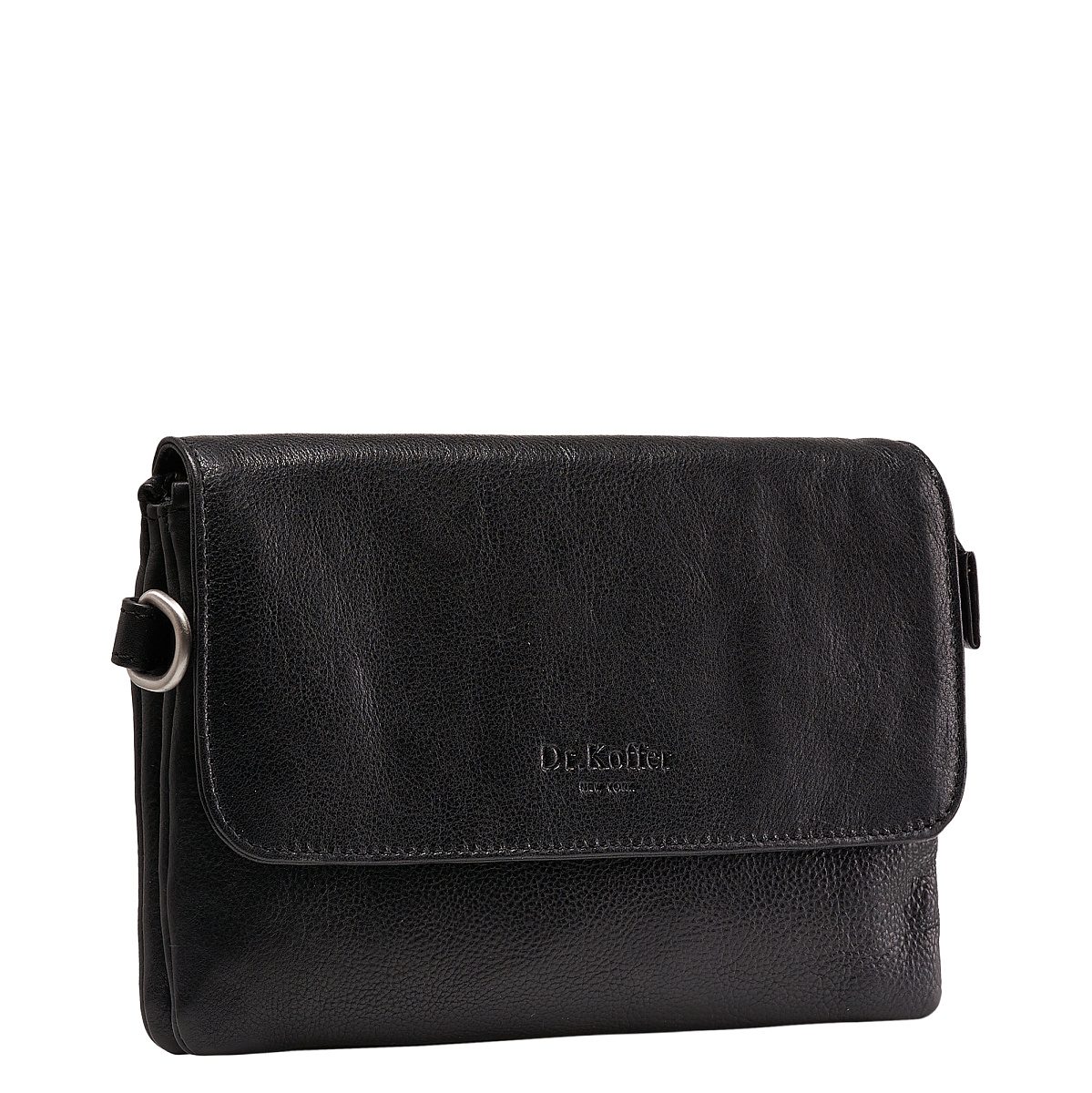 Сумка барсетка из натуральной кожи Dr. Koffer черная