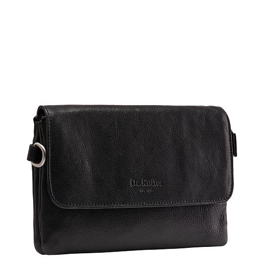 Сумка барсетка из натуральной кожи Dr. Koffer черная