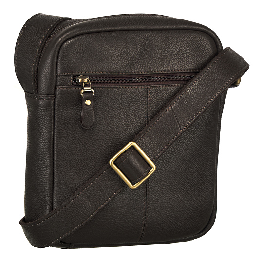 Сумка через плечо Dr.Koffer из натуральной кожи коричневая