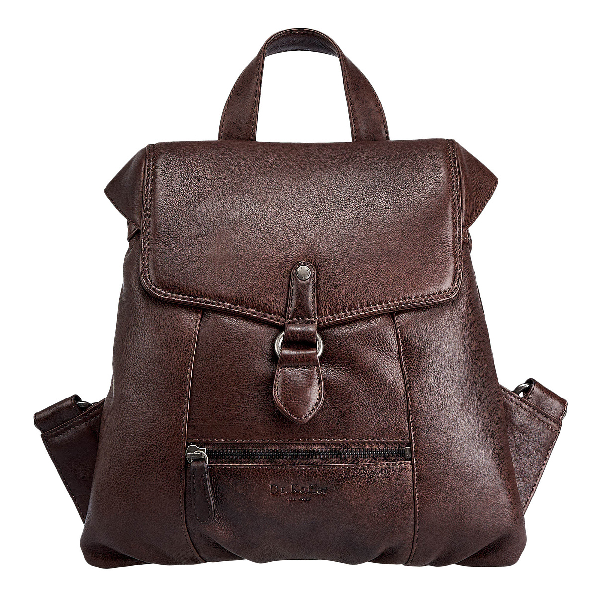 Рюкзак Dr.Koffer из натуральной кожи темно-коричневый