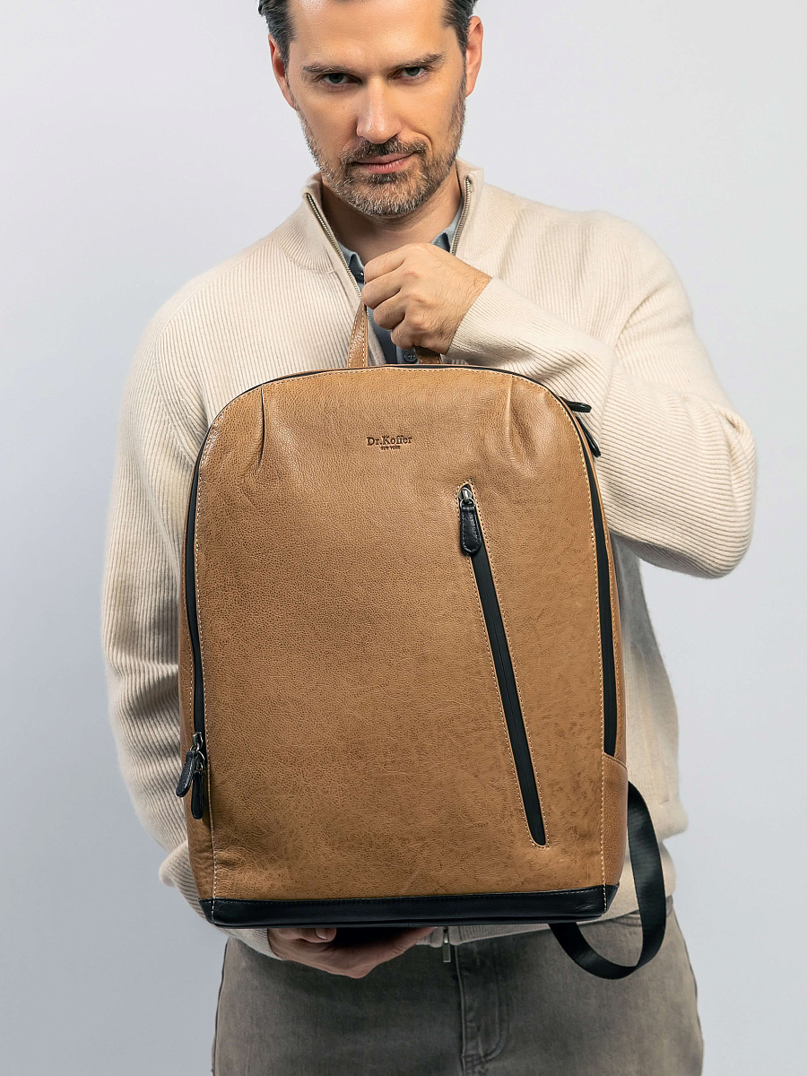 Рюкзак Dr.Koffer из натуральной кожи синий