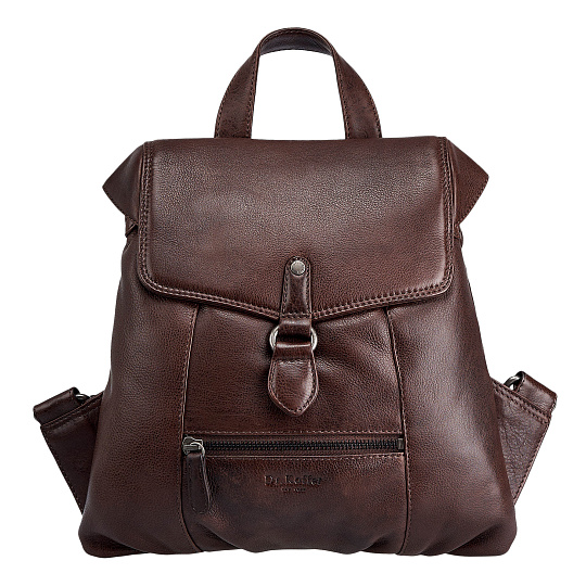 Рюкзак Dr.Koffer из натуральной кожи темно-коричневый