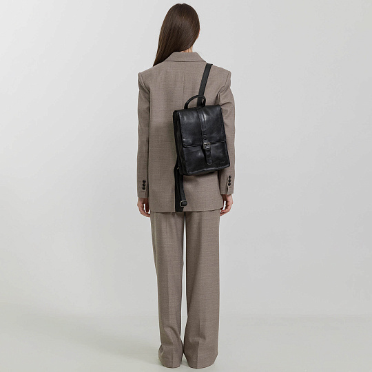 Рюкзак Dr.Koffer из натуральной кожи черный